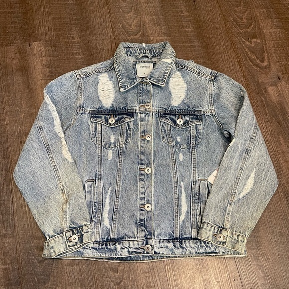 HIGHWAY DESTROYED DENIM JACKET - Picture 1 of 4